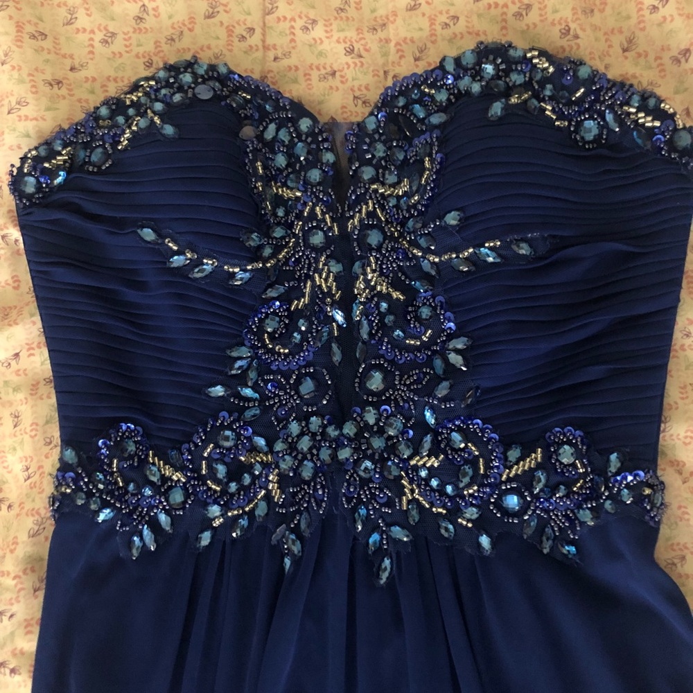 Dark blue special occasion dress